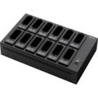 Twelve slot charging station accepts 5000 Series rechargeable transmitters and/or portable tuners